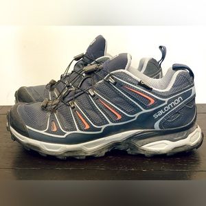 Salomon Women’s 7.5 X ULTRA 3 GTX W Trail Shoe Artic/Darkest Spruce/Sunny Lime